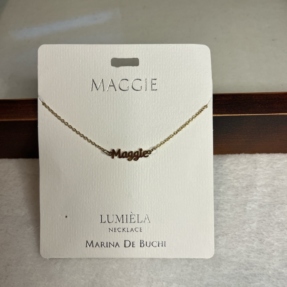‘Maggie’ Gold plated Necklace by Lumiela